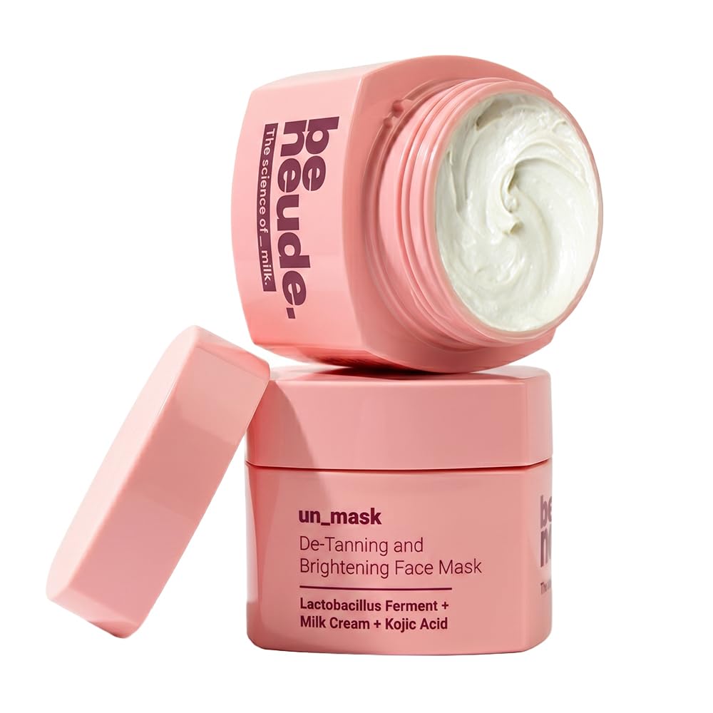 Be Neude Instant Detanning + Hydrating + Brightening Face Mask - Dry Skin Friendly 50ml - un_mask