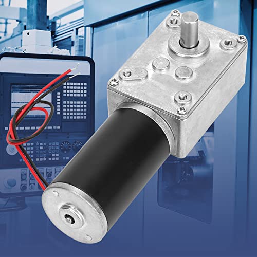 Image of 24V DC Reversible Gear Motor 30RPM with 8mm Shaft Diameter High Torque Metal Speed Reduction Motor Ball Bearing Electric Motor for Robotics and Automation