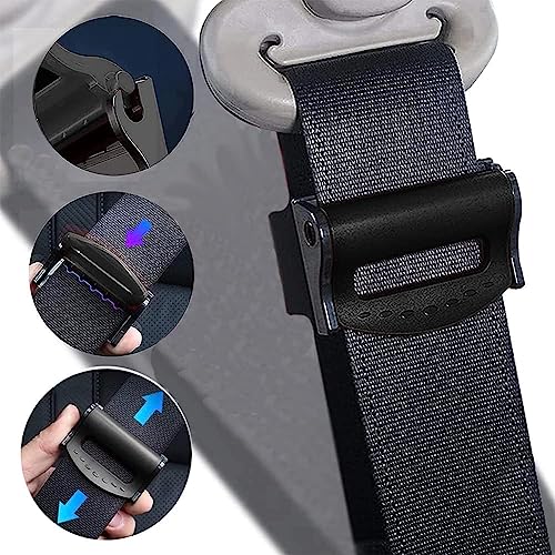 2PCS Auto Sicherheitsgurt Versteller, Auto Sicherheitsgurt Einsteller für Erwachsene &Kinder, Schulter Nackenschutz Gurt Versteller (Schwarz)