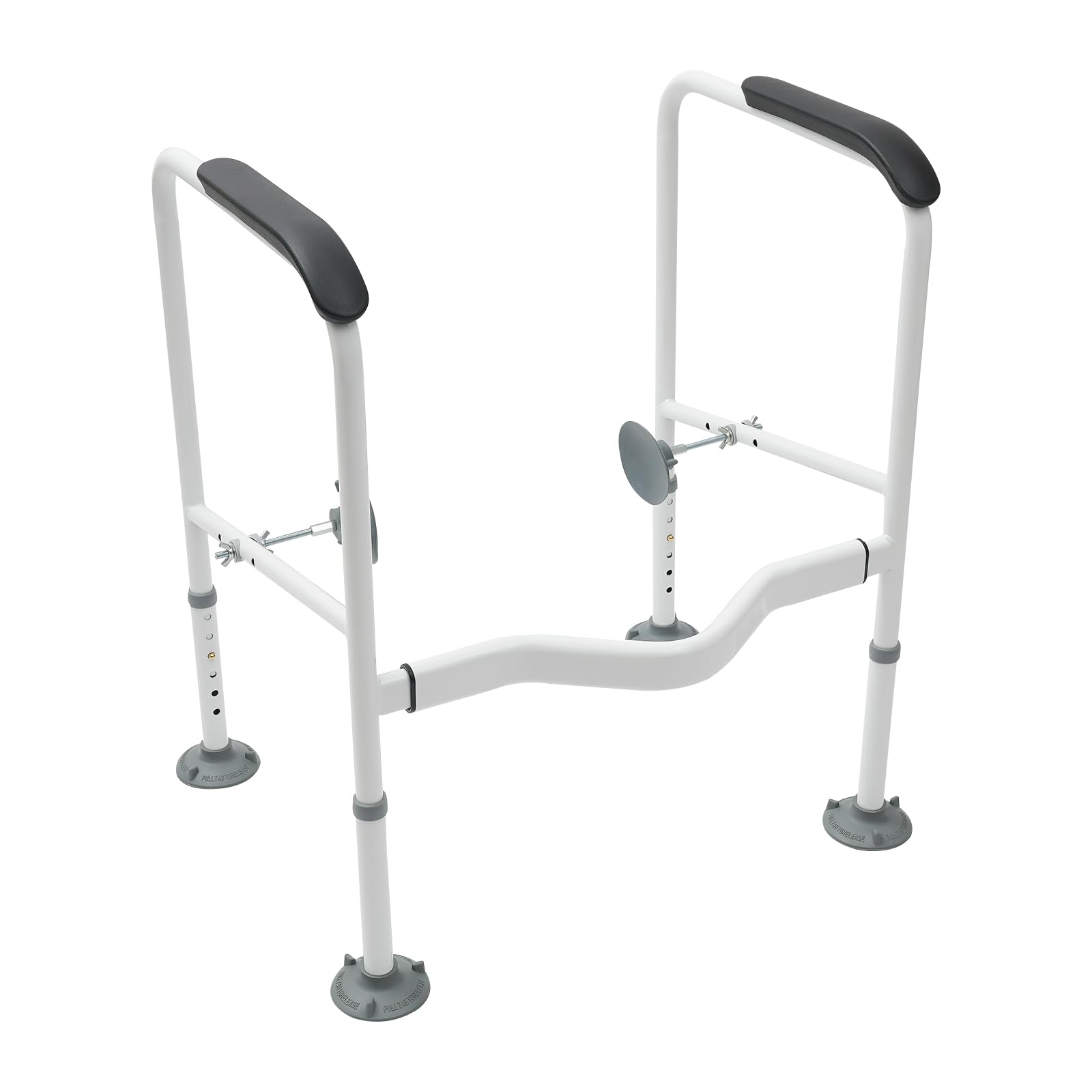 Soporte para inodoro móvil, altura ajustable, ayuda para levantarse de inodoro, aseos, aseos, soporte de soporte para personas mayores y discapacitados