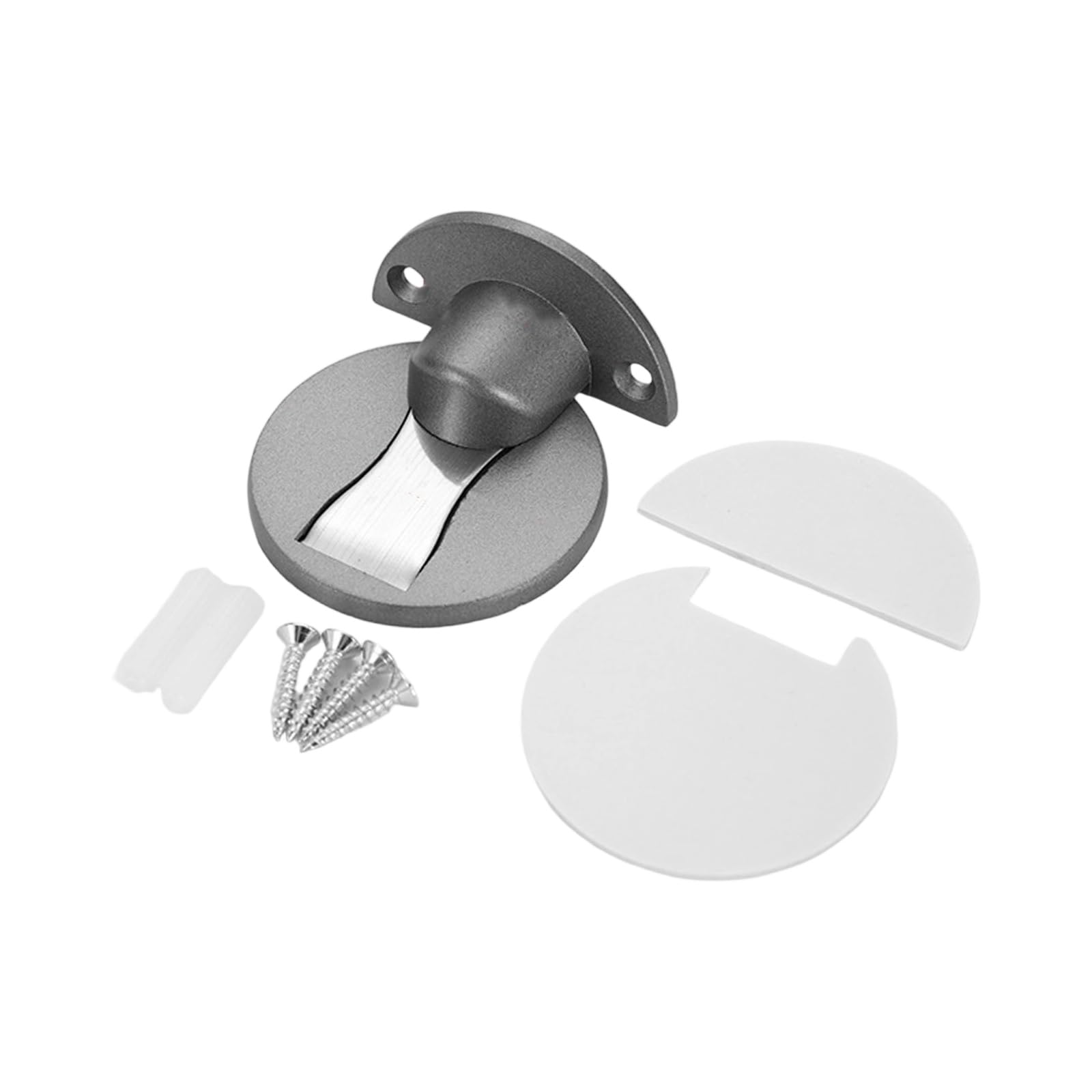Windproof Door Stoppers Strong Aluminum Ground Stoppers Noise Reducing for Home Door Security Quiet Buffer Noise Reduction