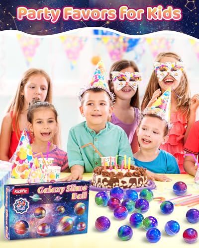 Image of 24 Pack Galaxy Slime Party Favors Classroom Prizes for Kids Teens 4-8, 8-12