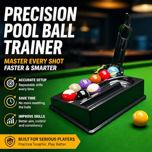 Outil de formation manuel de billard avec triangle pour débutants et solo - 2