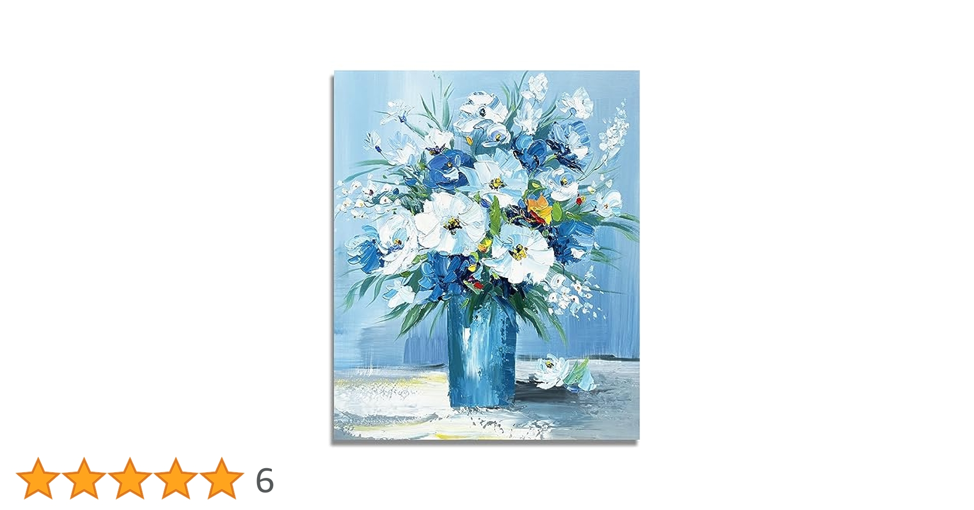 Amazon.co.jp: Muzagroo Art 花瓶に入った青い花 オリジナル