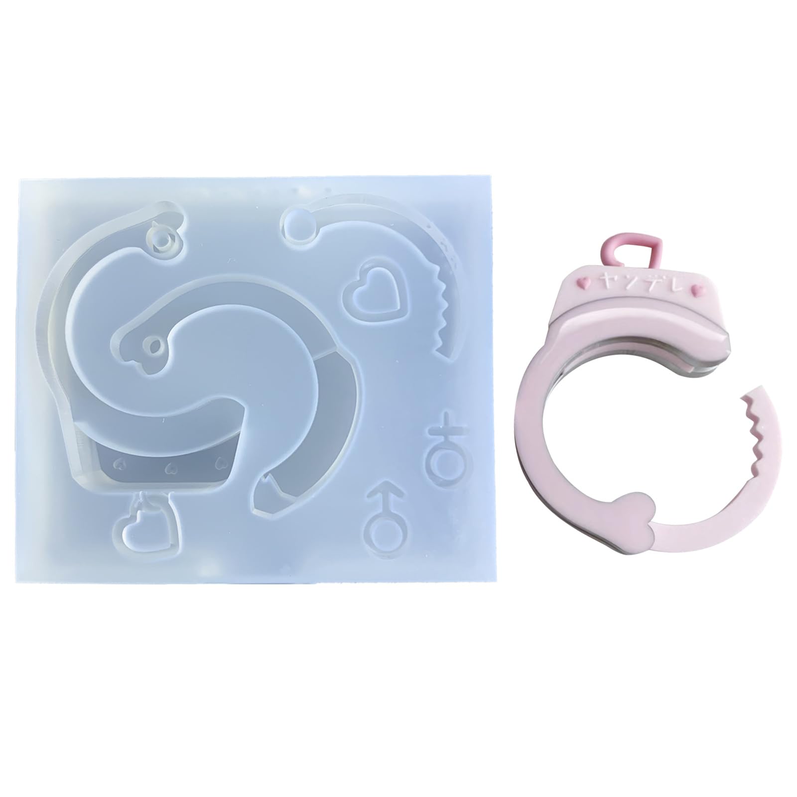 Collana con ciondolo a forma di cuore lucido a forma di cuore, in silicone e resina epossidica, per San Valentino