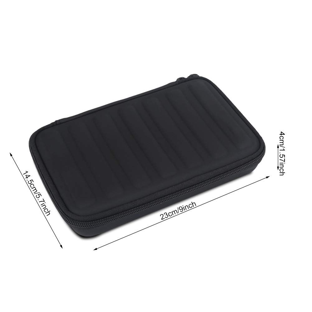Custodia per armonica, custodia da trasporto nera in pelle PU per 7 armoniche