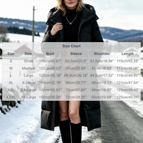 Womens Long Winter Puffer Coats Thicken Warm Hooded Jcakets with Pockets - image 4