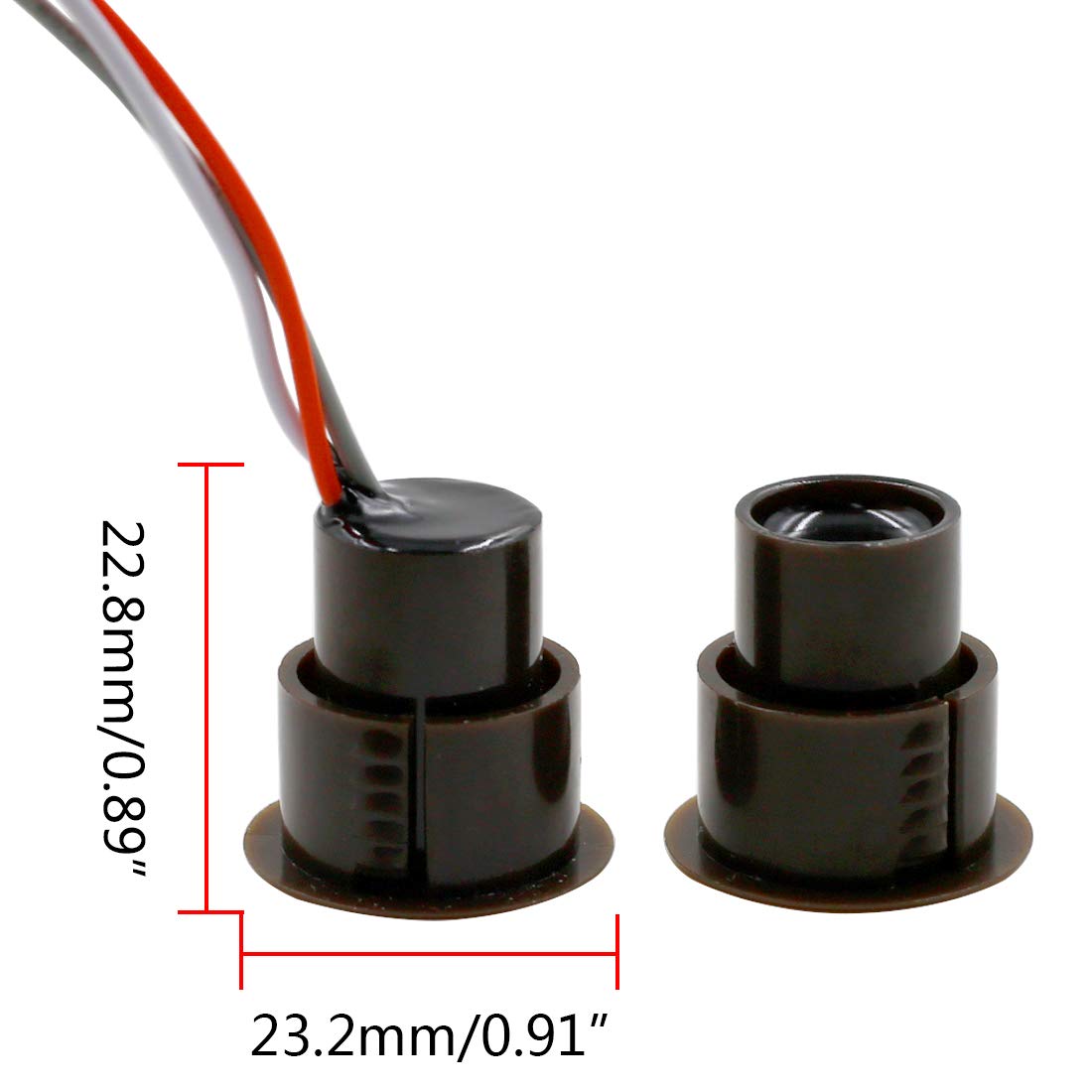 RC-36 NC+NO - Sensore di allarme magnetico da incasso per porte e finestre, 5 set