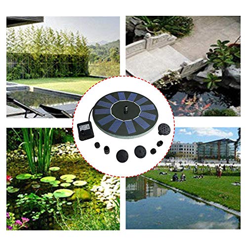 aheadad Zonnefontein pomp, 1,2 W zonne-vijverpomp tuin zonne-waterpomp, drijvende fontein pomp voor tuin, zwembad… - Image 5