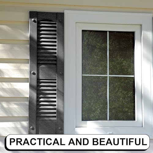 Image of Blulu 18 Pcs 3 Inch Vinyl Shutter Fastener Window Panel Peg Lok Pin Pegs Screws Shutter Spikes Anchor (Tuxedo Gray)