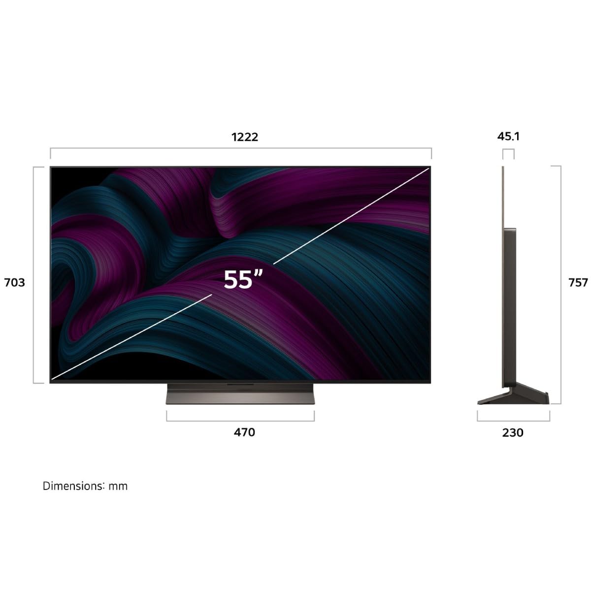 LG Téléviseur Evo AI C5E (2025) 55" OLED 4K UHD - OLED55C5ELB