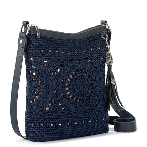 Image of The Sak Lucia Crochet Crossbody Purse - Zipper Closure & Adjustable Strap