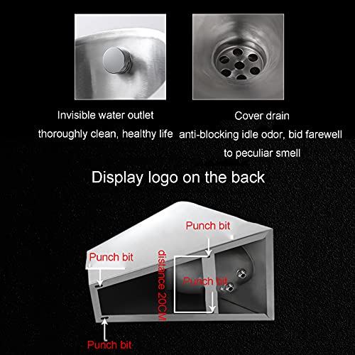 OTQEFTN Household Items Vertical Stainless Steel Steel Urinal High-Efficiency Induction Flushing Men's Urinal Bathroom Accessories Urinal Suitable for Various Families Hotels