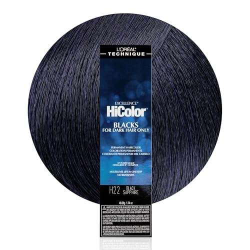 L'Oréal Technique HiColor Violet & Blacks Permanent Hair Color - Anti-Breakage Ceramide R Complex,...