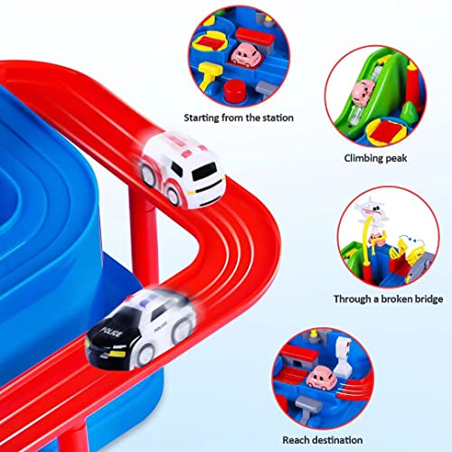 image for YEZI Car Adventure Toys for Kids, City Rescue Playsets Magnet Toys w/ 