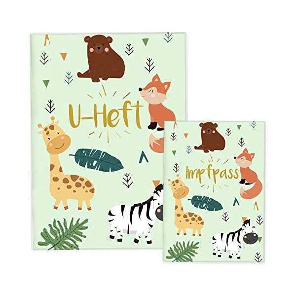 Cozy Racoon U-Heft- und Impfpasshülle | 3- teiliges Set |Hochwertige Hülle für Untersuchungsheft und Impfpass Deines…
