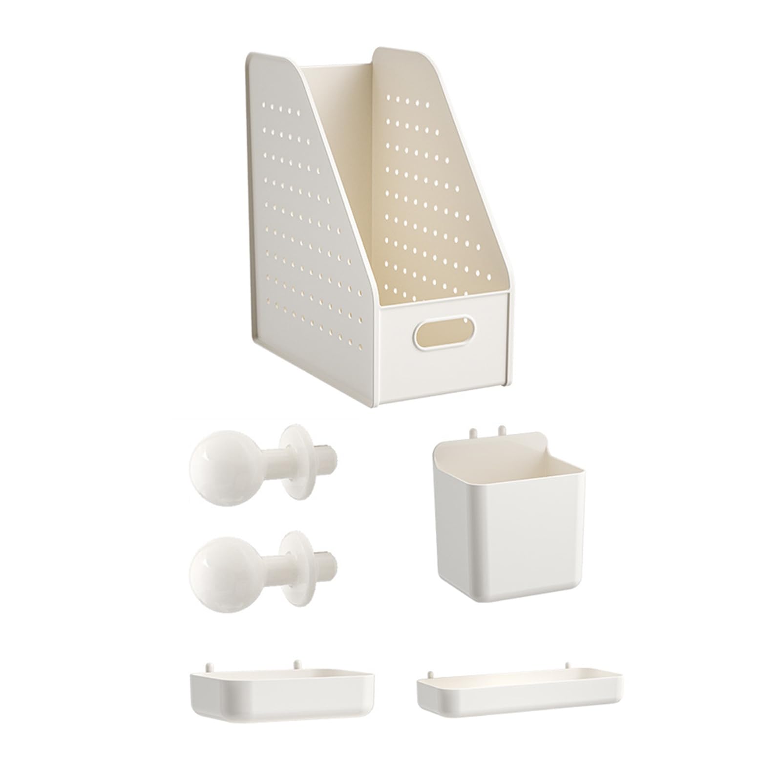 Leseständer – Multi-Grid-Schreibtisch-Organizer mit erhöhtem Boden, abgerundete Ecken, um das Kippen von Büchern zu verhindern, Macaron-Farben für Kinder, Arbeitszimmer, Schreibtischzubehör