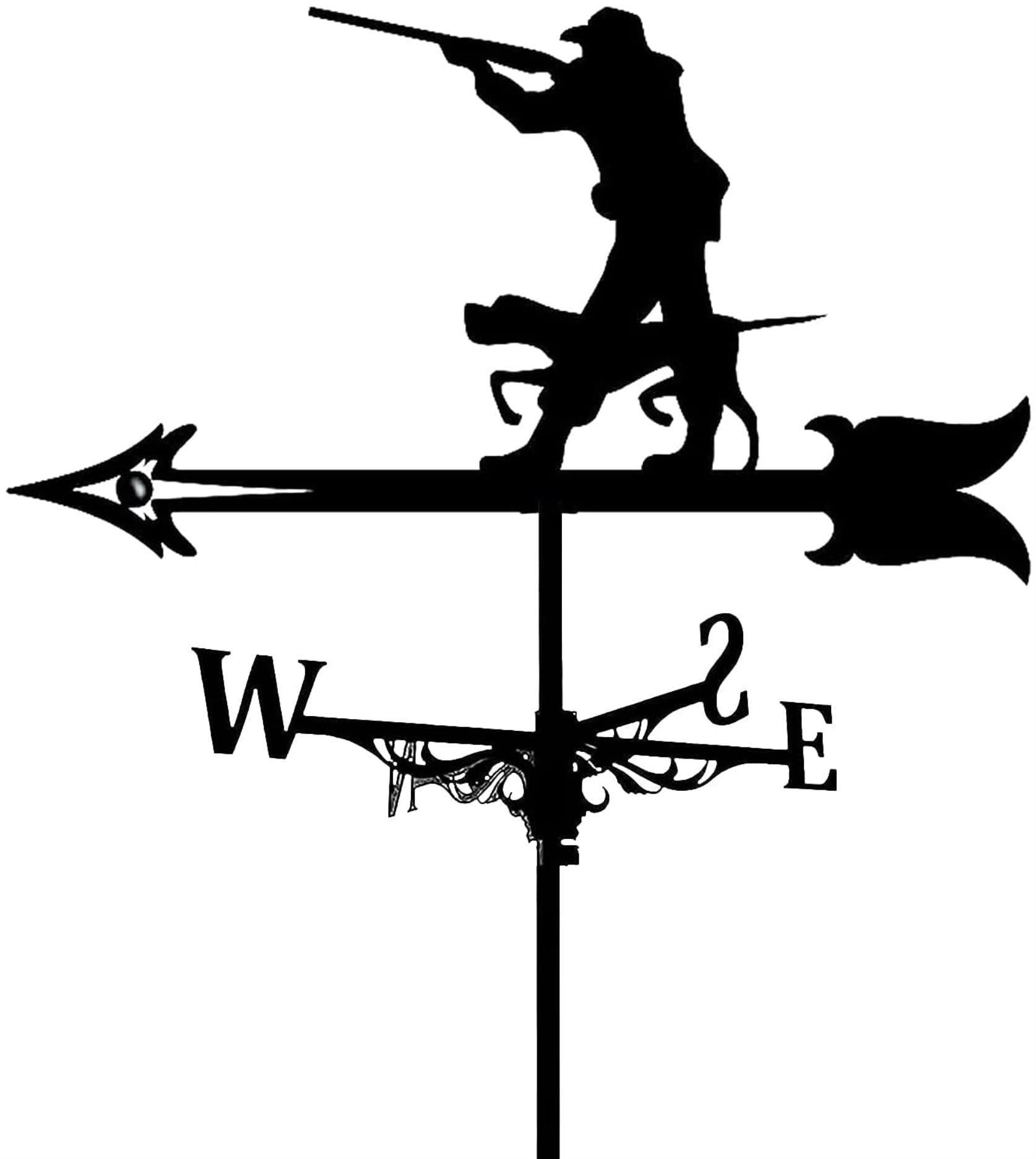TAXXII wind vane Weather Vane Metal Weathervane Retro Farm Scene Garden Stake Wind Direction Indicator, Durable Decorations (Color 2)