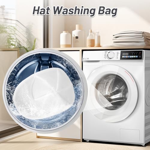 Faltbarer Cap Washer für Baseballkappen, cap waschmaschinen form mit Rahmen, Cap Waschgestell für Waschmaschine & Spülmaschine, Basecap Waschgestell Zubehör – Single Pack