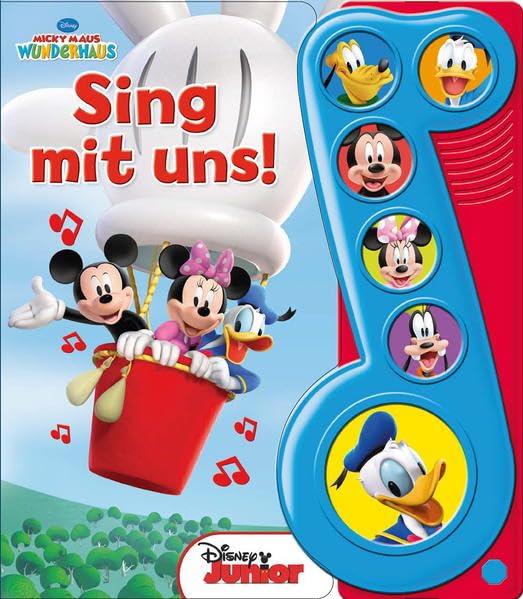Disney Micky Maus Wunderhaus - Sing mit uns! - Liederbuch mit Sound - Pappbilderbuch mit 6 Melodien: Disney Liederbuch mit Stopptaste