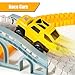 260 PCS Construction Race Tracks for Kids Toys, 2 Racing Cars, 4 Construction Cars, 1 Map & Flexible DIY Track Set, Engineering Toys for 3 4 5 6 Year Old Boys Girls