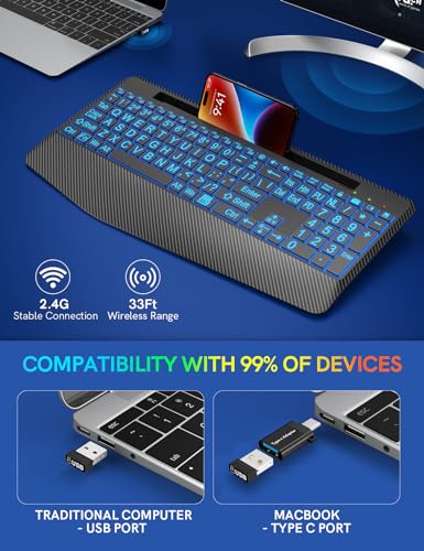 Trueque Wireless Keyboard With 7 Colored Backlits thumb #4