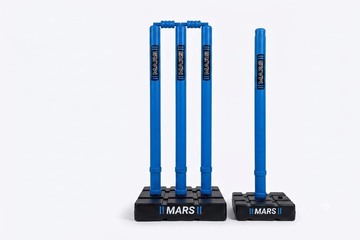 Premium Plastic Stumps Set for All Ages- Ideal for Boys, Girls, and Adults- Durable and Fun Cricket Wicket Set | For All Ages, Boys, Girls & Adults, Durable Plastic Build, Includes Bails, Stable Base-image-3