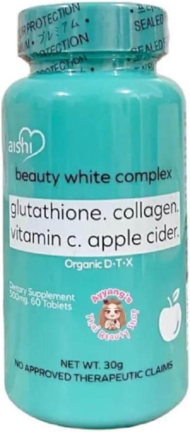 Aishi Premium Beauty White Complex (Slimming + Whitening Apple Cider Tablets) 60 Capsules