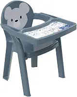 POLTRONA CADEIRINHA DE BEBÊ PLASUTIL INFANTIL PORTÁTIL COM BANDEJA PARA COLORIR (Azul)