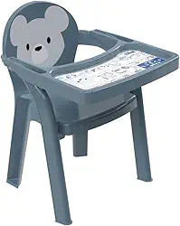 POLTRONA CADEIRINHA DE BEBÊ PLASUTIL INFANTIL PORTÁTIL COM BANDEJA PARA COLORIR (Azul)