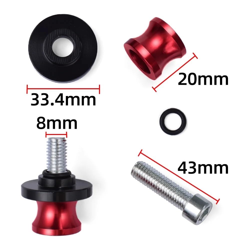 Per Honda CBR 600 RR 600RR CBR600rr 2003-2007 Moto Forcellone Bobine Stand Viti Slider Accessori 8MM(6)