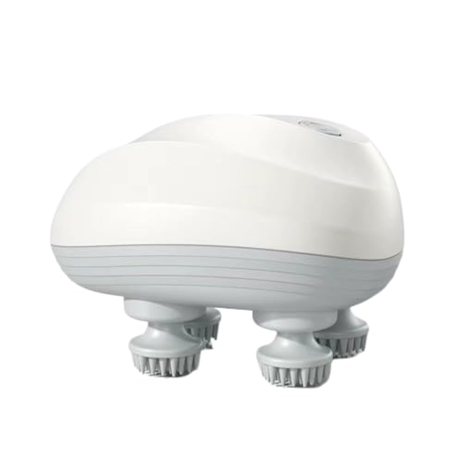 DORAIMI123 Handheld Head Massager – Electric Scalp Massager for Self-Care or Headaches ， Handheld Head Scratcher for Stress Relief, Deep Cleaning, Full Body Massage, Gifts。 (White)