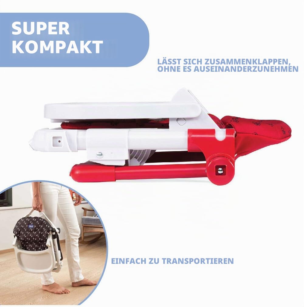 Chicco Sitzerhöhung Chairy, mitwachsender Tischsitz, ab 6 Monate, ab 12 Monate zum Kinderstuhl umwandelbar, Bunny
