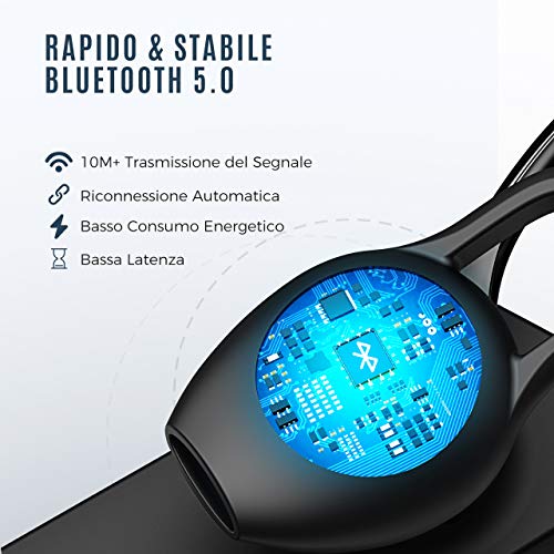 Image of 3 idea Imagine Create Print Tessco EB-276 Stereo Bluetooth Earpiece Headset Wireless Hands-free Noise Reduction Earphones with Mic for Business /Workout /Driving (Black)