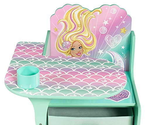 Barbie Mermaid Activity Desk with Storage Bin, Multi Color, One Size