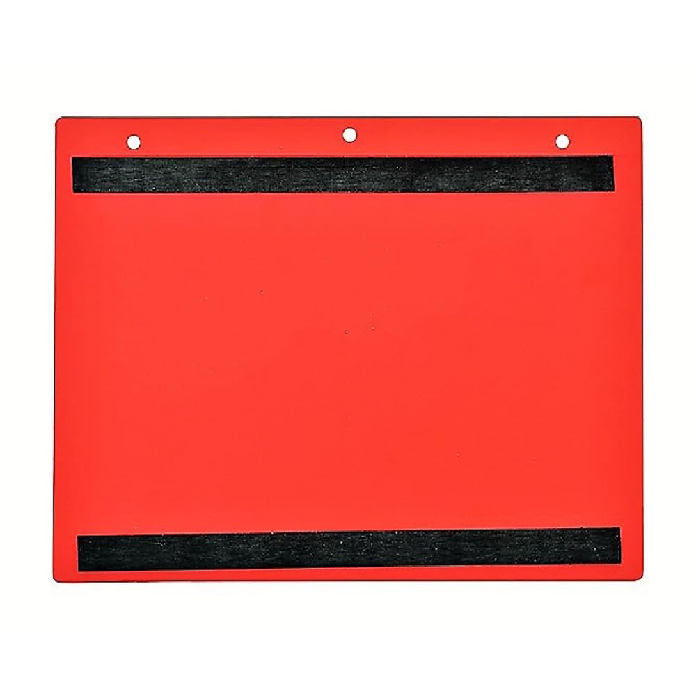 Magnettaschen A4 quer, rot,mit 2 Magnetstreifen, Öffnung: Schmalseite, 25 Stück
