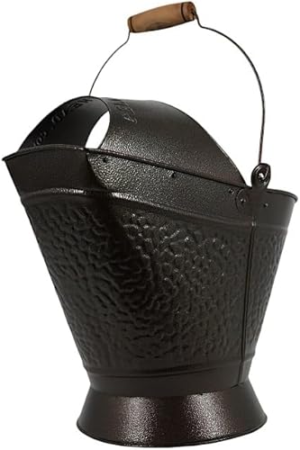 Miniatura 6 de Coal Hod - Cubo de bronce antiguo, atractivo decorativo, para cenizas de chimenea y estufa de pellets, fácil llenado de tolva, ligero