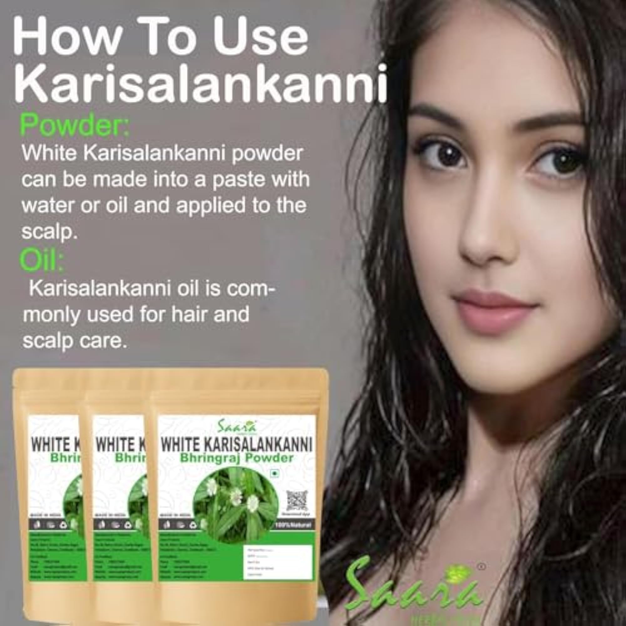 Organic Karisalankanni (Bhringraj) Powder for Hair Care