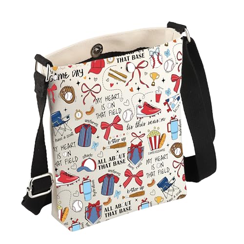 JYTAPP Baseball Bow Crossbody Bag Baseball Player Game Sport Travel Bag for Coach Mom Lover Gifts3