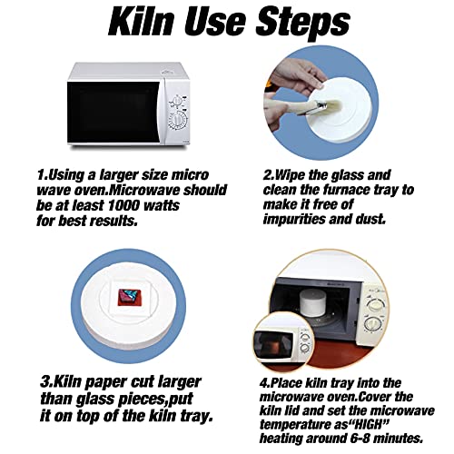 Esdabem Microwave Kiln And Diy Fusing Glass Jewelry Set - Professional Simple Making Diy Jewelry Glass Fusing Tools Set #TOP5