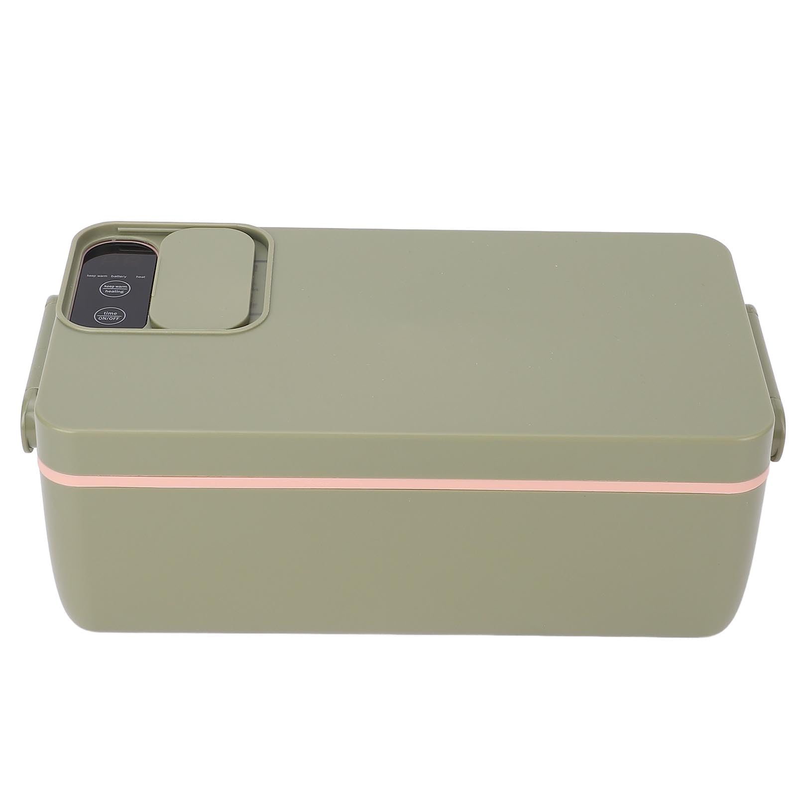 Lunch Box Elettrico Portapranzo Riscaldato in Acciaio Inossidabile 316 1L Cordless 3D Riscaldamento Concentrato Doppia Guarnizione 4000mAh Scaldavivande Portatile per Ufficio All'aperto