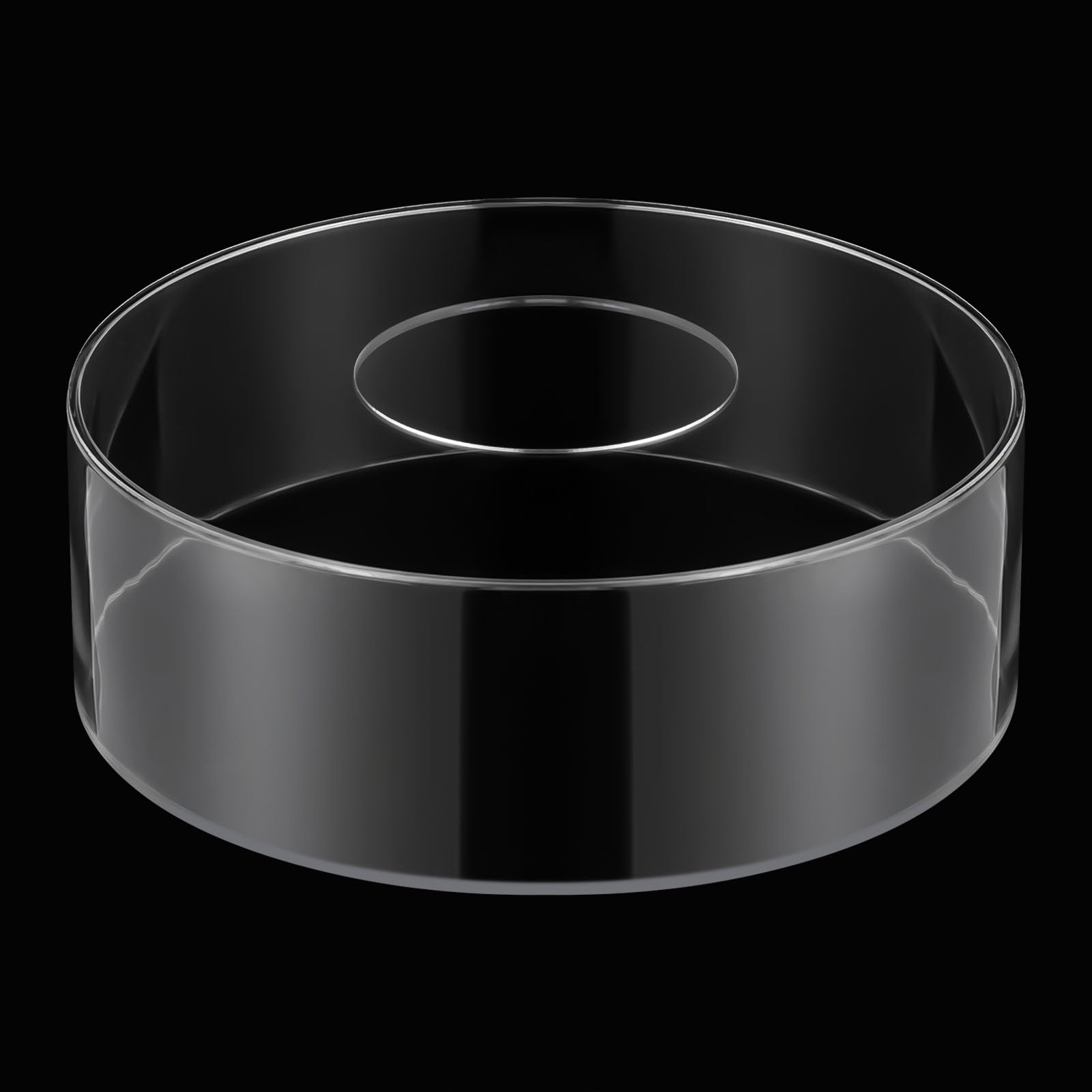 Lot de 2 présentoirs à gâteau avec bandes lumineuses LED - En acrylique transparent - Remplissables - Pour gâteau d'anniversaire, fête prénatale, festival