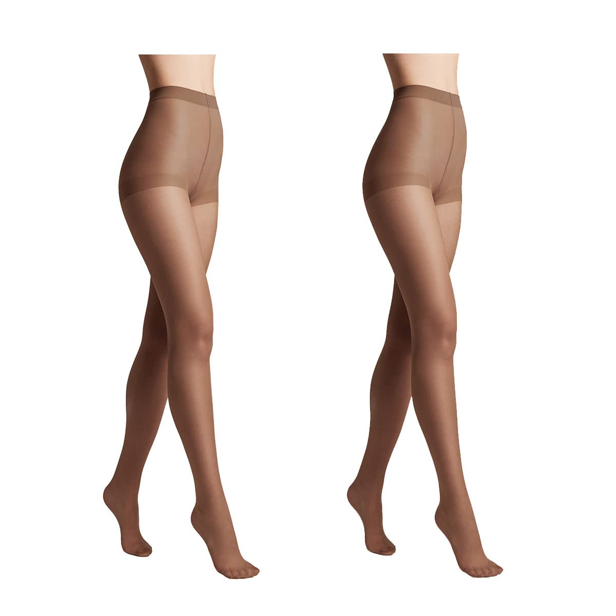Conte Elegant Women's Shade Pack Of 2 Durable Tights Semi-Matte - Solo 40 Denier - Fine Tights With Marked Panties Part - Plain, Xl
