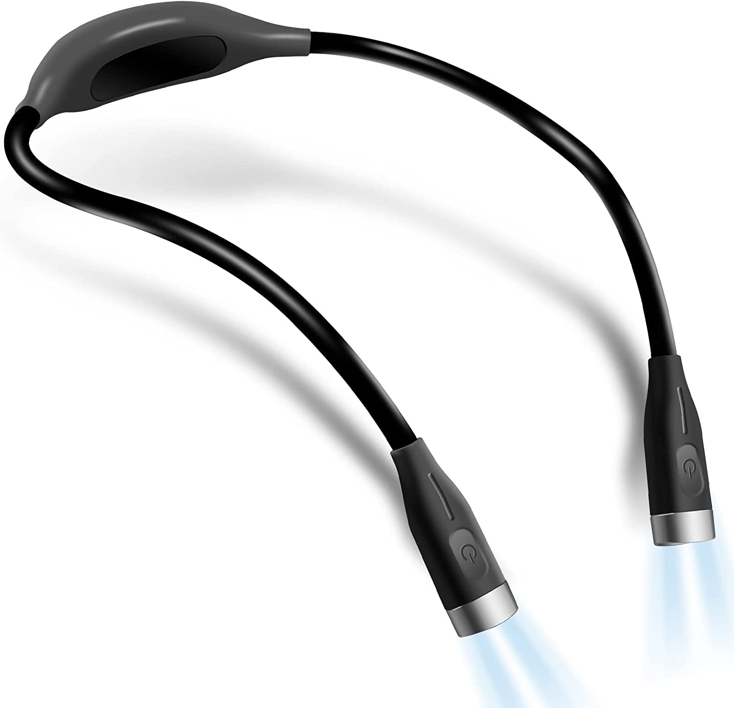 XBLDS LED Neck Reading Light, Bendable 3 Colors Book Lights for Reading in Bed at Home, Brightness Adjustable Rechargeable Bright Read Lights for Reading, Camping, Repairing, Knitting at Night