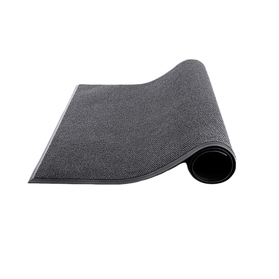 BLADO Washable Door Mats Indoor & Outdoor - Non-Slippery Heavy Duty - Stylish & Large Rubber - Perfect Dust Grabbing Doormats (Anthracite, 50cm x 80cm)