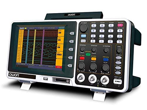 Osciloscopio, 2 En 1 Digital Mixed LA osciloscopio MSO7102TD 8 '' LCD 100MHz 16 Chs analizador de lógica Puntos FFT 2M