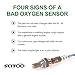 SCITOO O2 Oxygen Sensor fit for Hyundai Sonata 2.4L 06-08, for Kia Optima 2.4L 06-09, for Lexus ES330 3.3L 04-06, for Toyota Avalon 3.5L 05-14, for Toyota Camry 3.0L 02-06 Downstream 234-4169 234-4630