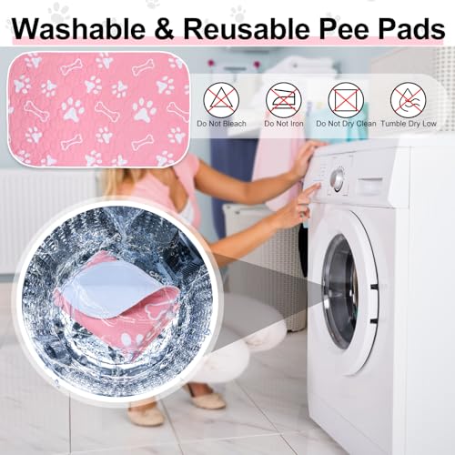 Image of BEAUTYZOO 6 Pack Washable Pee Pads for Dogs, Reusable Puppy Pads for Potty Training, Waterproof Super Absorbent Whelping Pads Mats Non Slip Against Urine for Small Medium Dogs Cats, 16 inch x 24 inch
