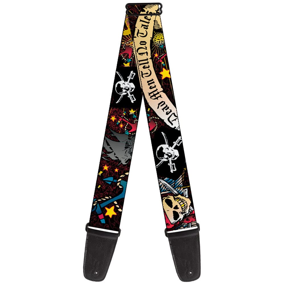 Buckle-Down Guitar Strap, Dead Men Tell No Tales Black, 2 Inches Wide