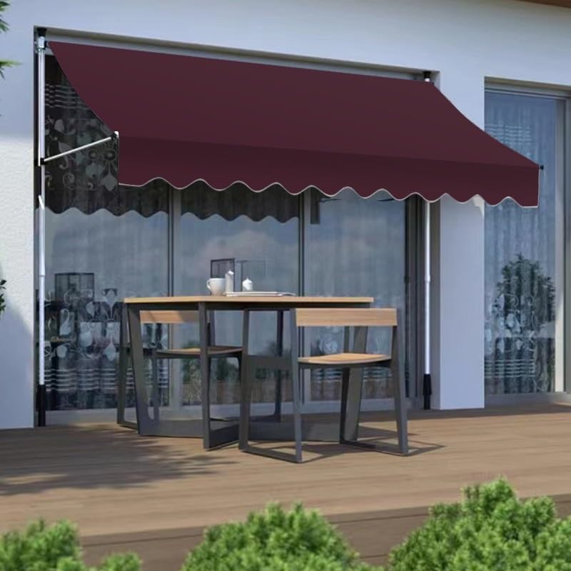 Auvent de patio rétractable manuel AW contre forte chaleur et pluie fine de terrasse